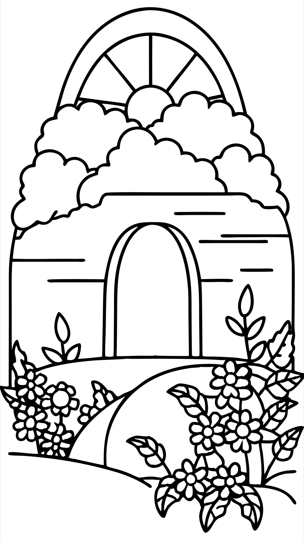 empty tomb coloring page